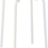 ARUUJ 45cm Stackable Marius Stool Can Hold Up to 80 Kg – Space Saving Portable Plastic & Steel - Lightweight Durable Anti Slip Legs Sitting Stool - Indoor Outdoor Home Bar Office School Lab (White)