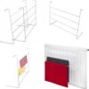 ARUUJ 4 Tier Radiator Airer - Pack Of 2 Lightweight Portable Laundry Hangers - Indoor Over The Door Clothes Washing Line Drying Rack - White Space Saving Metal Towel Holder Rail