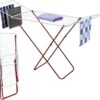 ARUUJ 18M Large Foldable Winged Clothes Dryer Rack - Indoor Laundry Washing Line With Metal Tubes Multifunctional Drying Rack - 18 Meter Drying Space Portable Airer 180cm x 50cm x 105cm